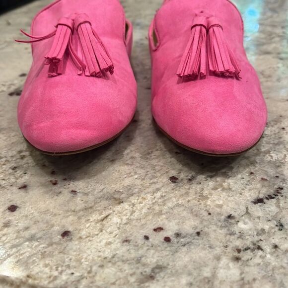 J. Crew Bright Pink Barbiecore Tassel Loafers sz 9-1/2 - Picture 2 of 8